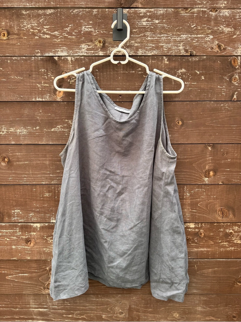 bryn Walker Sleeveless Linen Tank Top Lagenlook Size M